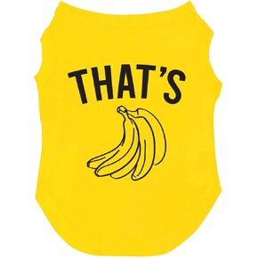 That's Bananas Dog Tee Shirt Sizes for Puppies, Toys, and Large Breeds (Yellow, Medium 244)