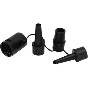 Air Pump Inflator Adapter, 3PCS Inflatable Boat Pump Adapter Plastic Inflatable Pump Nozzles Head Black Paddle Board Pump Nozzles for Inflatable Boats