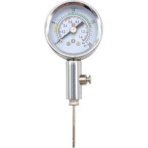 Flylin Basketball Air Guage, Pump Pressure Gauge Metal Made Portable Metal Ball Pressure Gauge Sports Inflation Devices for Soccer Ball Football Volleyball Other Inflatables