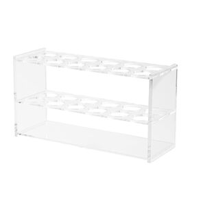 Acrylic Test Tube Holder Rack, 2x6 Wells 12 Sockets for 10ML Test Tubes, Clear Acrylic Lab Stand Rack