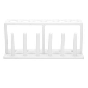 Test Tube Rack, 6 Holes 6 Slots 25mm Plastic Detachable Lab Test Tube Rack Holder Test Tube Stand in-Line Test Tube Rack with Drying Pins for Laboratory for Drying (White)