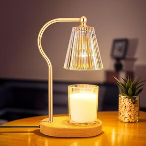 Candle Warmer Lamp, Candle Lamp Warmer with Timer & Dimmer, Candle Warming Lamp for Bedroom, House Warming Gifts New Home Bedroom Decor with 2 Bulbs