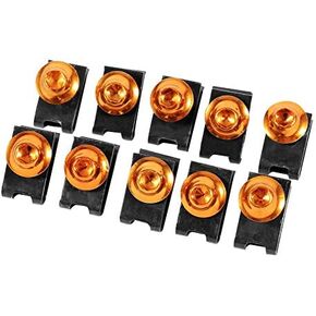 10pcs M5 Motorcycle Fairing Body Screws Bolt Kit Fairing Screw Set Spire Speed Fastener Clip Nut(Black)