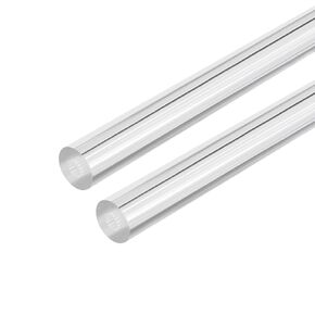 Solid Acrylic Round Rod Bar Stick Acrylic Dowel Rods, [for Lighting Signs, DIY Crafts Decoration] - 1/2" x 10"/ White / 2 Pcs