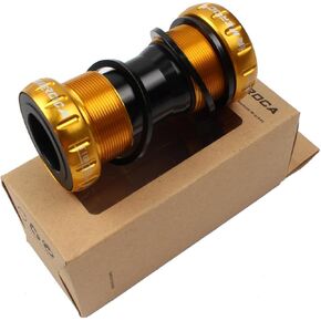 Threaded Bike Bottom Bracket, Black/Red/Blue/Purple/Green/Gold/Dazzle BB91 68/73mm MTB Integral Sealed Steel Bearing Bottom, Bracket for 22-24mm Spindle Crank