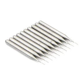 10 PCS Drill 3.175mm Carbide End Mill Engraving Bits CNC PCB Machinery 0.5mm Cutting Tool