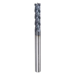 uxcell Carbide Square End Mill, 1/4" Diameter TiAlN Coated 4 Flutes Milling Bit Cutter, for Hardened Steel Stainless Steel Alloy Metal, 1/4" Shank 1-1/8" Cut Length 3" Long HRC50