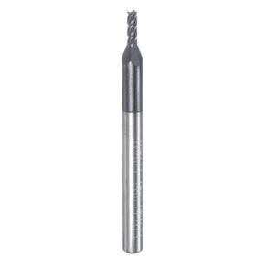 uxcell Carbide Square End Mill, 1/16" Diameter TiAlN Coated 4 Flutes Milling Bit Cutter, for Hardened Steel Stainless Steel Alloy Metal, 1/8" Shank 3/16" Cut Length 1-1/2" Long HRC55