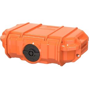 Seahorse 52 Portable Waterproof Dry Box Hard Protective Micro Case - Mil Spec/USA Made / IP67 Waterproof/Lockable - for Earbuds, PLB, IEM, Small Medical Devices, Stash Box (Clear)