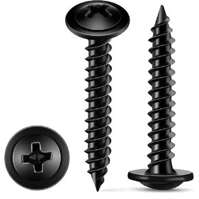 250 قطعة من البراغي الخشبية ذات الرأس الدائري الأسود، براغي متعددة الأغراض من الفولاذ الصلب ذاتية اللصق مقاس 8 × 1 بوصة، مطلية بأكسيد لمقاومة التآكل، مثالية للخشب والمعادن والبلاستيك من TPOHH in Kuwait