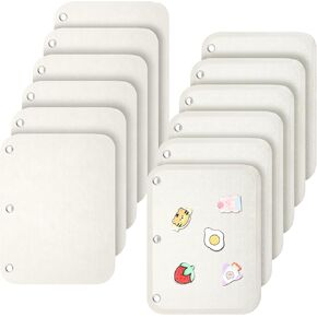 6 Sets 8.5 x 11 Inch Enamel Pin Display Pages Felt Pin Boards with Protective Page Pin Display Holder Storage Organizer for Brooch Pins, Enamel Pins, Buttons and Lapel Collections