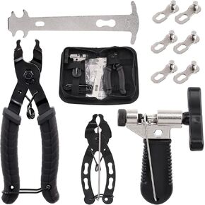 Tanstic 11Pcs Bike Chain Repair Tool Kit- Bike Link Pliers, Bicycle Chain Breaker Splitter, Master Link Pliers, Bike Wear Indicator Chain Checker, Missing Link Connector for 6/7/8/9/10 Speed Chain