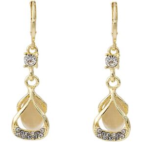 Crystal Earrings for Women Silver Dangle Drop Earrings Sparkly Rhinestone Earrings Long Tear Drop Earrings Danity Wedding Prom Party Jewelry Present in Saudi Arabia