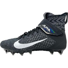 Nike Alpha Menace Elite 2 W BV3298-001 Black-White Men's Wide Football Cleats 13W US