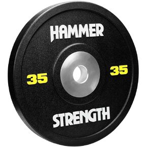 Hammer Strength 35Lb Black Urethane Bumper Plate