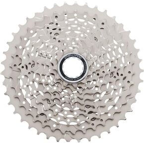 Deore CS-M4100 10 سرعات كاسيت للدراجة 11-42T 11-46T فضي متوافق مع عجلة حرة للدراجات الجبلية شيمانو