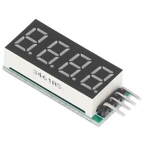 4 Digit 7 Segment LED Display Module, I2C Interface, for DIY Electronics