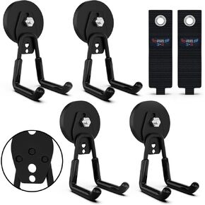 3-H hook magnets heavy duty 4 Pack without drill,magnet hooks heavy duty with 2 extension cord organizer,magnetic hooks heavy duty for hanging and organizing ladder,chair,large power and electric tool