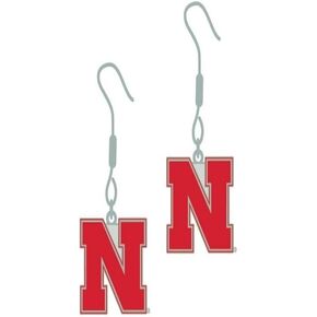 Nebraska Cornhuskers Earrings J-Hook Logo