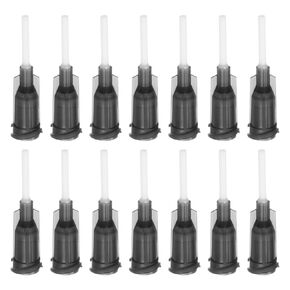 uxcell 50 Pcs 27G Plastic Dispensing Needles, 1/2" PP Glue Needle Tube Blunt Luer Lock Tips with PP Flexible Needle for Liquid Glue Gun, Orange