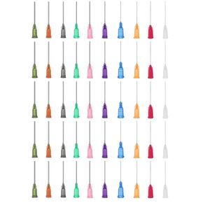 PATIKIL Blunt Tip Dispensing Needles 0.5 Inch, 50 Pcs 10 Different Gauge Industrial Liquid Dispenser Needle with Lure Lock for Refilling Liquid Inks Adhesive Glue