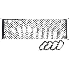 GMC Sierra & Chevy Silverado Envelope Style Truck Bed Cargo Net - Fits 2013-2024 - Upgraded 5mm Bungee - Free Storage Bag - Heavy Duty Carabiners - Designed in USA - 18" x 50"