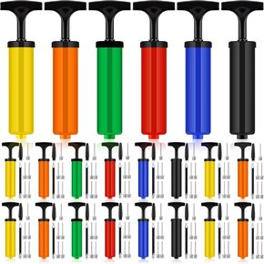 100 Sets Ball Pump Bulk Air Pump for Sports Balls Include Needle Nozzle Extension Hose Operation Christmas Portable Hand Pump Inflation Kit for Basketball Soccer Christmas Child Shoeboxes