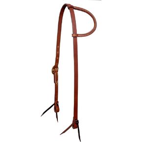 حامل رأس منزلق بأذن واحدة - حامل رأس حصان غربي مزود بإبزيم نحاسي واحد، حامل رأس كلاسيكي من الجلد الخمري الزيتي، مثالي لأغطية الرأس للخيول in Kuwait