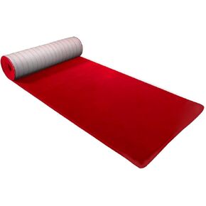 BannerBuzz Red Carpet Runner, Premium 1400 GSM Anti-Slip Aisle Runway Rug, Party Movie Theme Prom Ceremony Wedding Decorations Outdoor Indoor Events (3' W X 10' H, Red)