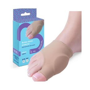2 Units Bunion sleeve protector. With protective gel to relieve and protect hallux valgus. Elastic and soft bandage. One size. Made in Spain, EU