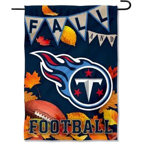 WinCraft Tennessee Titans Fall Leaves Decorative Football Garden Flag Double Sided Banner