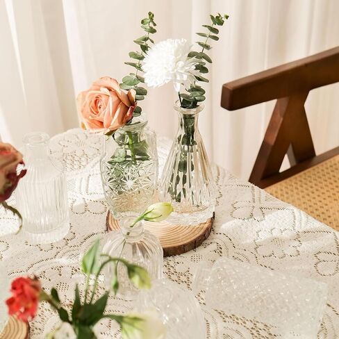 مزهريات صغيرة للبراعم كقطع مركزية لحفلات الزفاف للطاولات، مزهريات برعم شفافة للزهور، مزهريات زهور صغيرة مناسبة لحفلات أعياد الميلاد، والذكرى السنوية، واستقبال الزفاف، وحفلات استقبال المولود الجديد (شفاف، 32 قطعة) in Kuwait