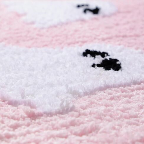 TRUEDAYS Halloween Spooky Ghosts Bath Mat Cute Home Decor Pink Bathroom Rugs for Bathroom Non Slip, Spooky Shower Rug for Bathroom, Bedroom, Living Home in Kuwait