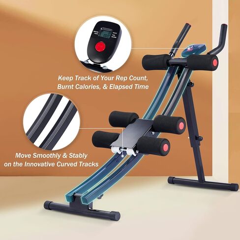 ZELUS Ab Crunch with Digital Display | Abdominal Training Machine with Independent Glide Paths and 4 Intensity Levels | Home Gym Ab Trainer Machine for Abdominal Leg and Arm Fitness, 330lb Cap in Kuwait