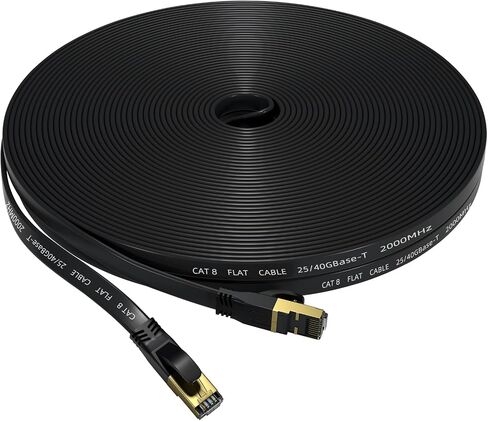 Cat 8 Ethernet Cable 6 FT, Outdoor&Indoor High Speed Heavy Duty Network LAN Internet Cable,SFTP Gold Plated RJ45 40Gbps 2000Mhz Patch Cord, for Modem/Router/Gaming,Faster Than Cat7/Cat6/Cat5-White in Saudi Arabia