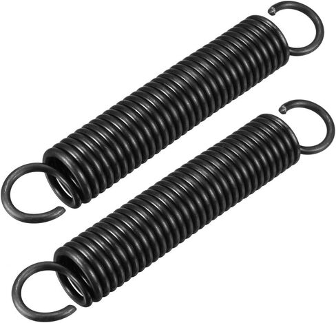 uxcell Extension Spring - 2.5mm Wire Dia, 18mm OD, 180mm Free Length Spring Steel Small Dual Hook Tension Spring 2pcs in Saudi Arabia