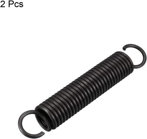 uxcell Extension Spring - 2.5mm Wire Dia, 18mm OD, 180mm Free Length Spring Steel Small Dual Hook Tension Spring 2pcs in Saudi Arabia