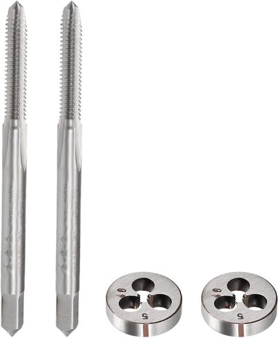 uxcell 5-40 Round Dies Machine Thread Threading Dies 0.8" OD 2pcs, Machine Tap 5-40 UNC Thread 2B Class 3 Flutes High Speed Steel 2pcs in Saudi Arabia