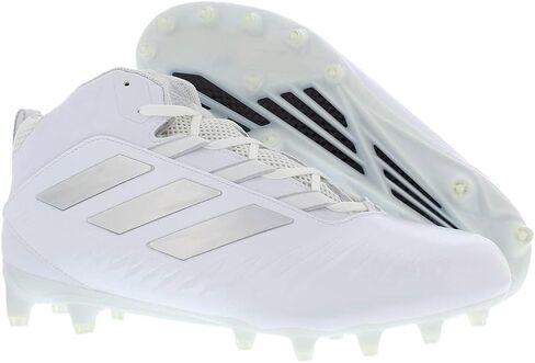 حذاء كرة القدم Adidas Nasty 20 للرجال، أبيض/فضي-أبيض، 15 US in Saudi Arabia