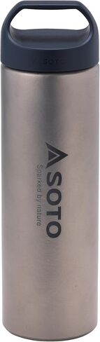 SOTO Titanium Water Bottle - Ultralight, Leak proof, Double-Wall Vacuum Sealed Water Bottle with Lid for Camping Hiking, Backpacking, Cycling, Outdoor & Picnic (200ml) in Kuwait
