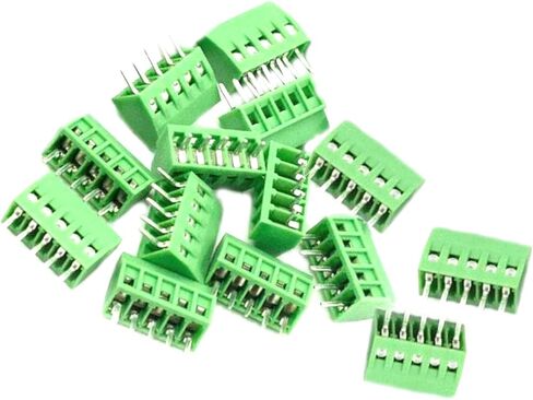 (15 قطعة) 2.54 مللي متر الملعب 5-Pin PCB برغي محطة كتلة موصل ، تصنيف 150 فولت 6A الأخضر PCB محطة كتلة in Kuwait