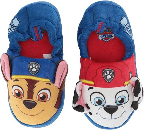 Nickelodeon Boy's Paw Patrol Chase and Marshall Slippers (Blue Multi, Numeric_11) in Saudi Arabia