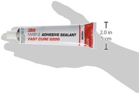 3M Marine Adhesive Sealant Fast Cure 5200 (05220) – Fast Cure Permanent Bonding and Sealing for Boats and Marine Applications – White – 3 oz. 6/Pk in Saudi Arabia