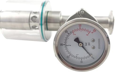 1 "/1.5" ثلاثي البرسيم متوافق مع نوع المحملة صمام Spunding مع ثلاثي المشبك الحجاب الحاجز المانومتر 0.2-2.2 بار مجموعة صمامات Bunging للتخمير تحت شريط الضغط / مقياس رطل لكل بوصة مربعة in Kuwait