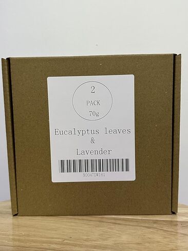 الأوكالبتوس + الخزامى الأوكالبتوس المجفف - عبوة من قطعتين من أكياس حمام الدش اللافندر من أوراق الأوكالبتوس للاستحمام المحفوظة الطبيعية الحقيقية وأوراق الأوكالبتوس الخزامى in Kuwait