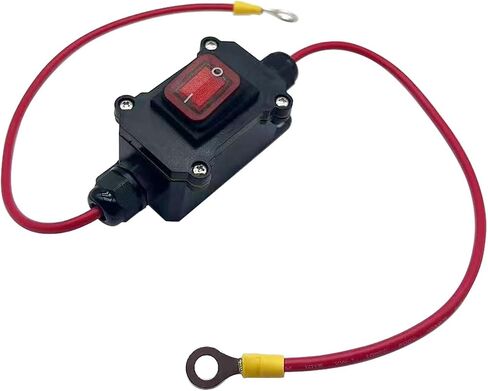 10AWG Dual-Sided Wired Switch for Motorcycles, Cars, and Power On/Off Applications. in-line Wire Switch DPST DC12-24V 35A Quick Connect/Disconnect (with Switch and Copper Ring Power Wire) 30cm, IP67 in Saudi Arabia
