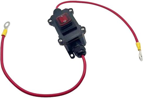 10AWG Dual-Sided Wired Switch for Motorcycles, Cars, and Power On/Off Applications. in-line Wire Switch DPST DC12-24V 35A Quick Connect/Disconnect (with Switch and Copper Ring Power Wire) 30cm, IP67 in Saudi Arabia