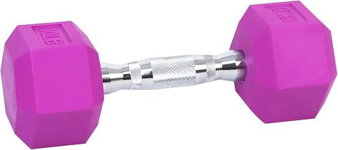 Signature Fitness Colored Rubber Coated Hex Dumbbell Weight Set,Multiple Packages in Saudi Arabia