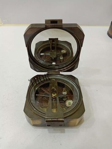 Antique Compass Solid Brass Heavy Compass Vintage Style Brass Compass Compass 3 Inch Nautical Compass Bronze Compass Professional Outdoor Compass Collectibles Compass Gift Item in Saudi Arabia