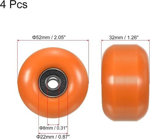 PATIKIL Skateboard Wheels with Bearings Street Wheels for Skateboards Cruiser Wheel Replacement 95A in Saudi Arabia